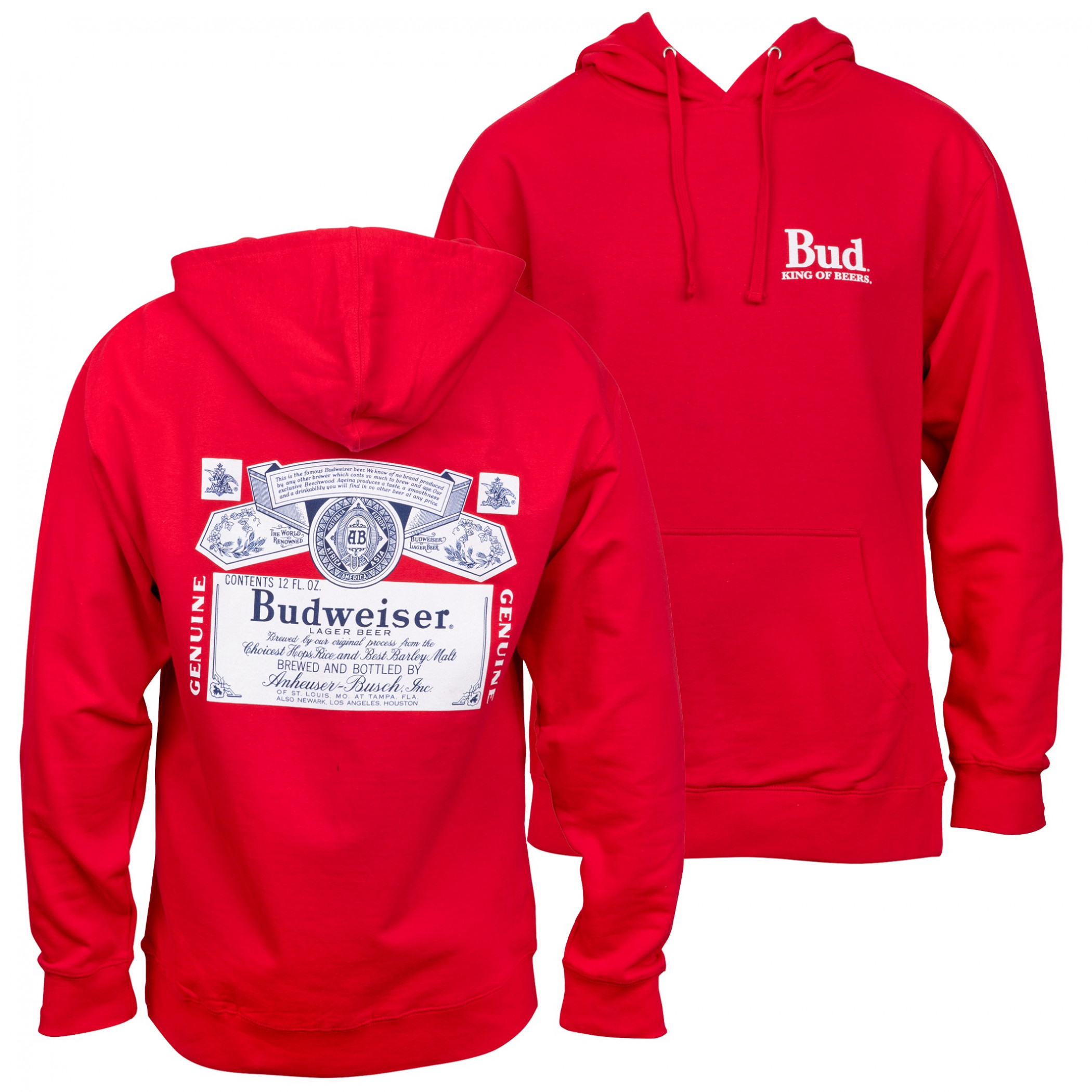 Budweiser Front and Back Print Hoodie